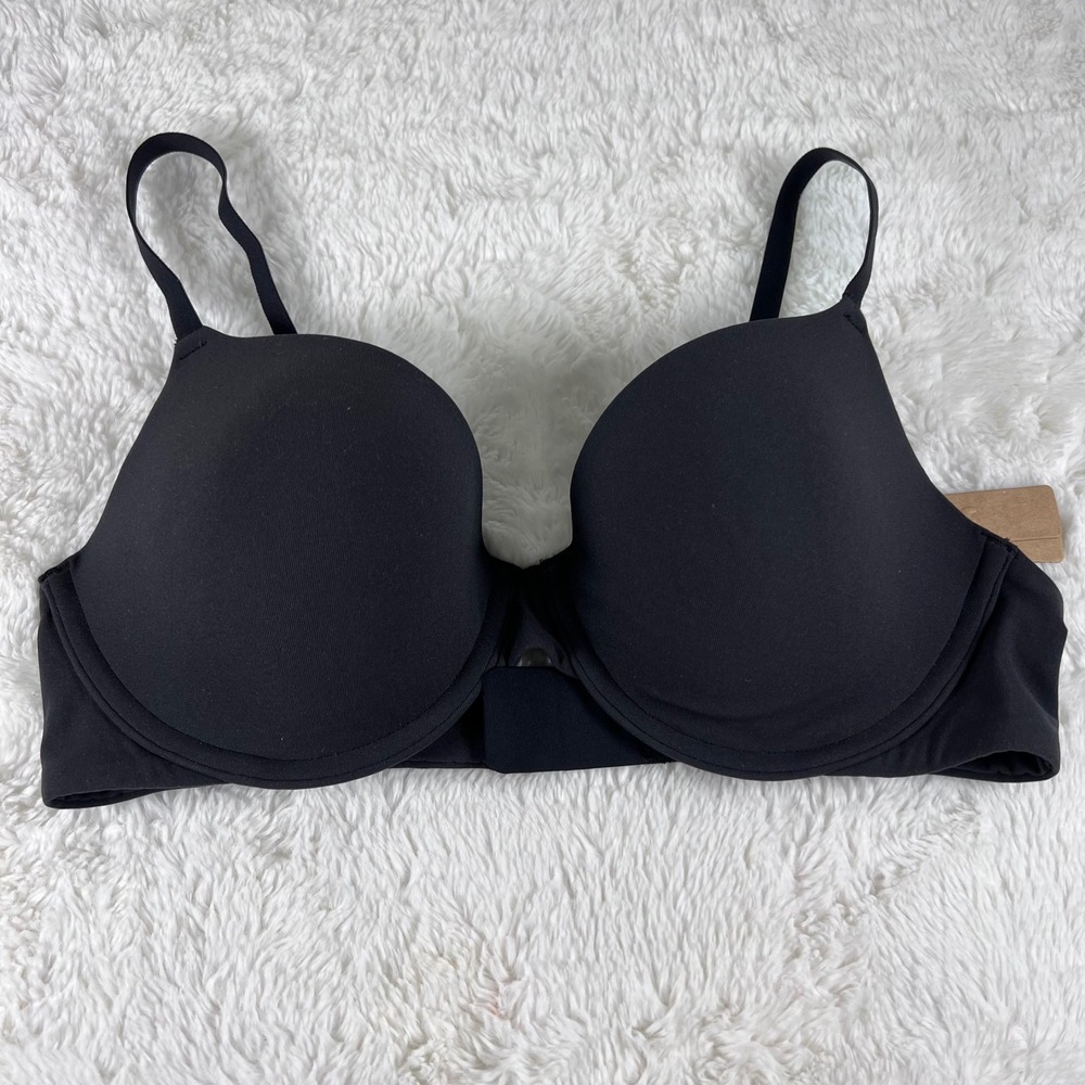 SKIMS Women's Fits Everybody TShirt Bra Onyx Black Style BA DEM 9221 Size 34C